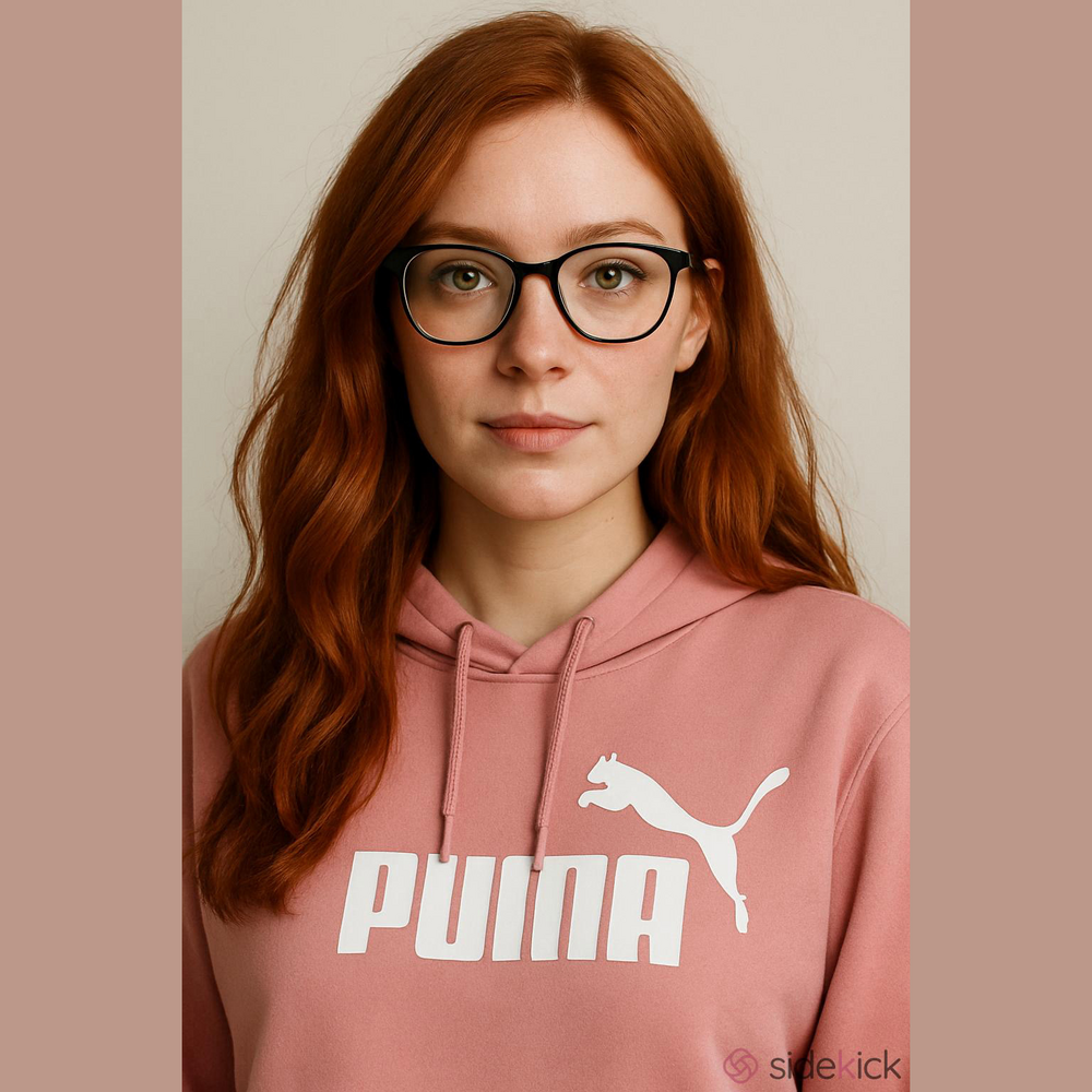 PUMA Women's Pink Logo Fleece Hoodie Size 2XL Kangaroo Pocket Casual